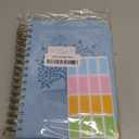 QIYVLOS Hardcover Spiral Notebook, A5 Journal with Removable Dividers Tabs, 5 Subject Notebook College Ruled, 320 Pages 6"x8" Leather Notebooks for Work School Study, Lined Journal for Women, Blue