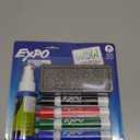 EXPO Dry Erase Markers Kit, Chisel Tip, Assorted Colors, Eraser, Spray Cleaner, 6 Count - Whiteboard, Calendar, Office Essentials, School, Classroom, Teacher Supplies