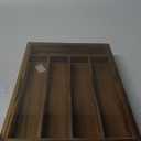 Expandable Acacia Kitchen Drawer Organizer for Cutlery and Utensils, Adjustable Acacia Wood Cutlery Tray in Drawer for Flatware and Silverware in Kitchen (7 Slots Expandable)