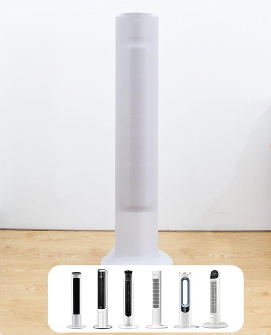 Tower Fan Cover for Tower Fan Dustproof Storage,Dust Cover for 29-41" Standing Tower Heater Fans,Indoor Household Floor Oscillating Fans Storage Covers,Washable,Reusable,Easy to Install,Gray,1 Pack