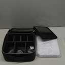 Chomeiu Makeup Bag with LED Mirror, Travel Makeup Case for Women and Makeup Artists Cosmetic Organizer Large Make Up Bags with Light Up Mirror, 3 Color Lights, Adjustable Dividers and Brush Holder (Black)