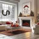 27 inches Width Electric Fireplace Insert with 4 Flames Brightness & 750/1500W, Remote, Overheat Protection, No Glass Face, 27“W21"H