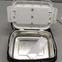 Docusvect Rechargeable Heated Lunch Box for Men, 1.3L Cordless Electric Lunch Box for Adults with Smart Scheduled Heating, Portable Food Warmer with Complete Accessories (Blue)