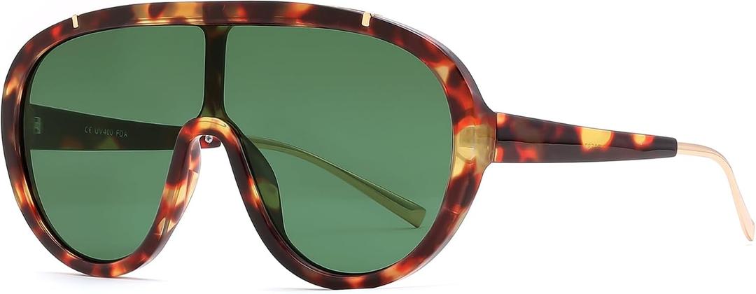 FEISEDY Sunglasses Women Oversized One Piece Frame UV400 Sun Glasses Trendy Retro Shades B2580