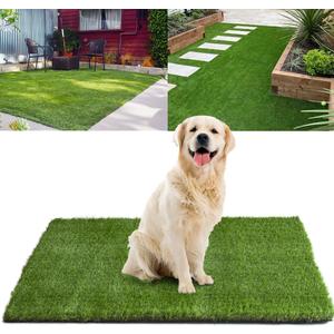 Artificial Grass Turf Outdoor, 4FT x 6FT (24 Square Feet) 1.77" Thick Fake Realistic Pet Grass Rug Synthetic Lawn Carpet, Astroturf Faux Indoor Landscape for Patio, Garden, Yard, Balcony