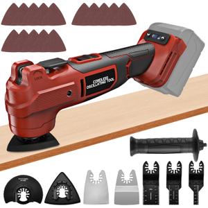 Upgraded Oscillating Multi Tool Compatible with Milwaukee 18V Max Battery, Cordless Oscillating Tool with Brushless Motor 20000 OPM, 7 Gear for Cutting, Sanding, Scraping, Tool Only