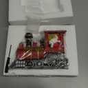 MerryPulse Christmas Train Ornaments with Steam Effects Multicolor Santa Christmas Table Decorations