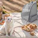 Dog Backpack Carrier,Pet Carrier for Cat/Small Dogs/Bunny,Ventilated Mesh Dog Backpack,Dog Travel Bag,Dog Bag,Small Dogs/Medium Cats Fit Up to 11lbs,Foldable Dogs Carrying Backpack