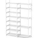 ROJASOP White Shoe Rack, Tall Metal Shoe Rack Organizer for Entryway Closet Garage, 8 Tier Large Shoe Shelf for 2632 Pairs Boots & Shoes Storage, Space Saving Heavy Duty Shoe Stand