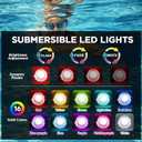 AHAWILL 150FT RGB Pool Lights for Inground & Above Ground Pools,Plug-in Light Strip with IP68 Waterproof, App & Remote Control, 44+ Modes & Music Sync, 16M Colors for Large Swimming Pools Decor