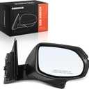 A-Premium Right Passenger Side Power Door Mirror - Compatible with Honda HR-V HRV EX EX-L 2016 2017 2018 - Heated Manual Folding Black Outside Rear View Mirror w/Turn Signal Light w/Camera