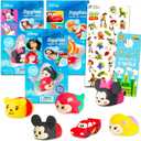 Disney Jigglies Stretchy Toys Mega Pack for Kids - Bundle with 3 Disney Stretchy Toy Sets with 2 Figurines Each Plus Stickers, More | Disney Collectibles, Disney Toys (6 Toys Total)