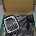 30X 10X Extra Large Floor Magnifying Glass with Light and Stand,60 LED Flexible Gooseneck Floor Magnifying Lamp with 5 Color Modes, 2-in-1 Lighted Magnifiers for Close Work, Sewing,Crafts, Painting (Black)