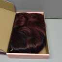 Burgundy Ombre 26 Inch HD Lace Front Wigs for White Women Black Women - Pre Plucked Body Wave Synthetic Wig with Tiny Knots 136 Pre Layered Natural Hairline Glueless Wigs Wear and Go