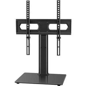 KKTONER Universal TV Stand Table Top TV Stand for 27 to 65 inch Height Adjustable TV Stand Mount with Tempered Glass Base LED tvs Max VEAS 400mm Hold up 77LBs