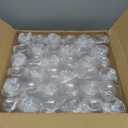 HOMIP 36pcs Clear Plastic Champagne Flutes - 9oz Disposable Champagne Flutes Stemless Toasting Glasses, Ribbed Ripple Design (BPA-Free) for Weddings, Bars & Events - Disposable Party Cups