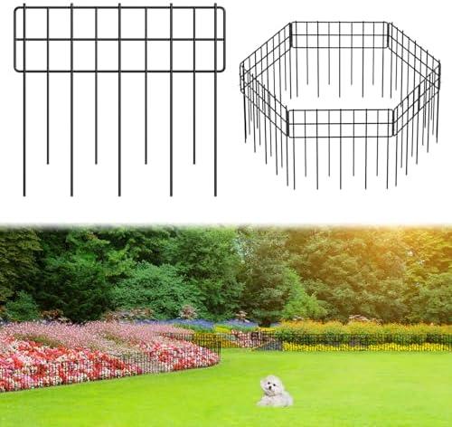 Amazon.com : Decorative Fence Panel, 12.99"*11.97" No Dig Fences Barrier, Small Garden Fence Animal Barrier, Garden Border Edging Fences, Square 6 Pcs Black Metal Fencing, Dog Fencing Blocker for Yard, Flower Bed : Patio, Lawn & Garden