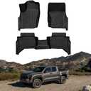 YQ Floor Liners for 2024-2026 Toyota Tacoma Double Cab All Weather TPE