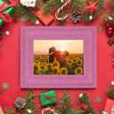 4x6 Glitter Picture Frame with Mat for 3x5, HD Real Glass Pastel Sparkle Photo Frames, Colorful Cute Fun or Unique 4 by 6 Artwork Framel for Tabletop or Wall Display Pink 2 Pack