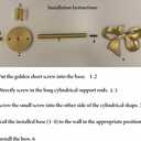 Brass Curtain Holdbacks (2 Pack) Gold Curtain Tieback Curtain Holders Backs Wall Hooks Pull Backs for Wall Mounted Home Decoration (Bow)