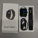 Smart Watch for Men Women SmartWatch 1.83" for iPhone Samsung Android Phone Compatible, Fitness Tracker Watch with Pedometer, Heart Rate/Sleep Monitor, Blood Oxygen, IP68 Waterproof (Black)