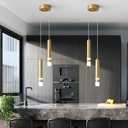 Modern Pendant Light Kitchen Fixture Dimmable LED Gold Mini Pendant Lighting fo Kitchen Island Bedroom Bedside Table Small Pendant Lights (2-Light)
