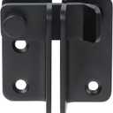 Alise Flip Latch,Gate Latches Slide Bolt Latch Safety Door Lock Catch for Barn Cabinet Pet Cage Wood Fence Bathroom Garage Window,SUS304 Stainless Steel Gate Hardware Locks,Matte Black,MS5009-B