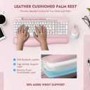 Wireless Keyboard and Mouse Combo, Wave Keys Full-Sized Ergonomic Keyboard with Cushioned Plam Rest, Phone Holder, Comfortable Natural Typing, 2.4G Cordless Set for Computer, Laptop, Pc, Mac, Windows