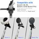 HaiZiVR VR Golf Club Attachment Compatible with Meta Quest 3/Quest 3S, Aluminium Golf Club Handle for Golf +, 90 Degree Design VR Golf Simulator Grip Keep Tracking (Left)