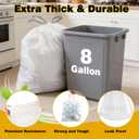 8 Gallon Trash Bags with Drawstring, 30 Liter Garbage Can Liners, Leak-Proof Bathroom Trash Bags for Waste Baskets, Office & Bedroom Trash Cans, 100 Count