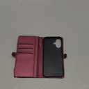 Defencase Compatible with iPhone 17 Case Wallet with RFID Blocking Card Holder for Women and Men, Fashion PU Leather Magnetic Snap Flip Zipper Strap Wallet Phone Case for iPhone 17 6.3", Wine Red