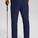 CNBQDD Mens Dress Pants Golf Slacks Comfy Stretch Waist Lightweight Quick Dry Casual Work Dress Slacks with 4 Pockets, 30"/32"/34" Inseam (Blue, L)