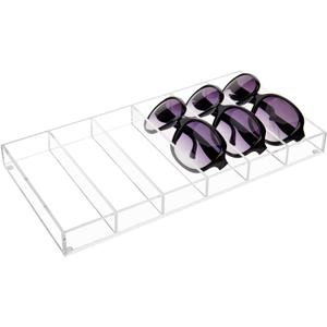 MyGift Acrylic Sunglass Organizer, Glasses Holder, Sunglass Holder, Eyeglass Case Storage, Display Tray Drawer, Eyewear, Jewelry, Makeup