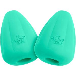 Chew King by Mammoth Premium Treat Dispensing Dog Toy, Durable Natural Rubber Chew Toy, Safety Air Vent, Interactive Enrichment Toy for Aggressive Chewers, XL Pack of 2- Teal