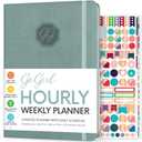 GoGirl Weekly Schedule Planner Hourly Work & Life Planner with Time Slots Vertical Agenda Organizer for Daily Productivity, A5 (Blue Surf)