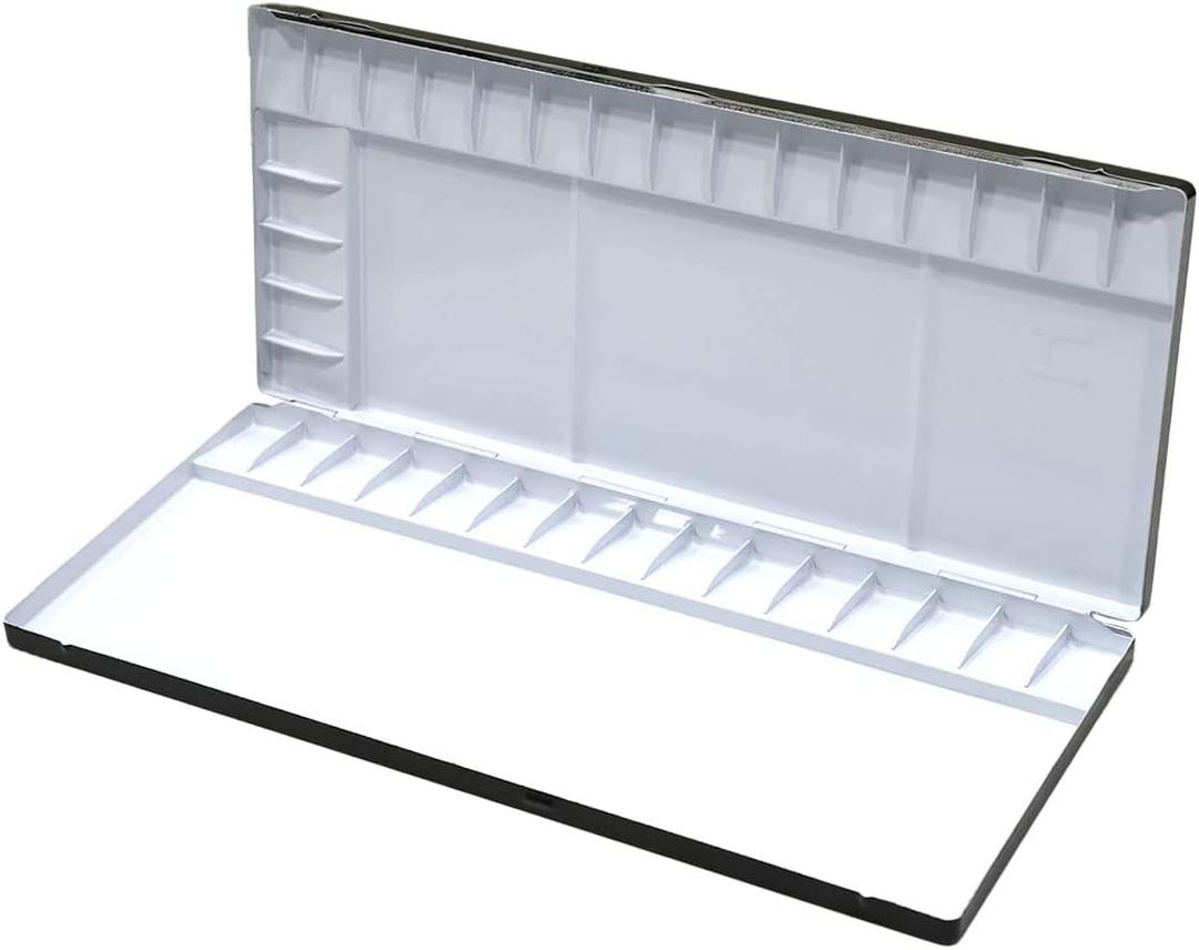 Aluminum Watercolor Palette 35 Well (13.8" x 5.9" x 0.9") (Black)