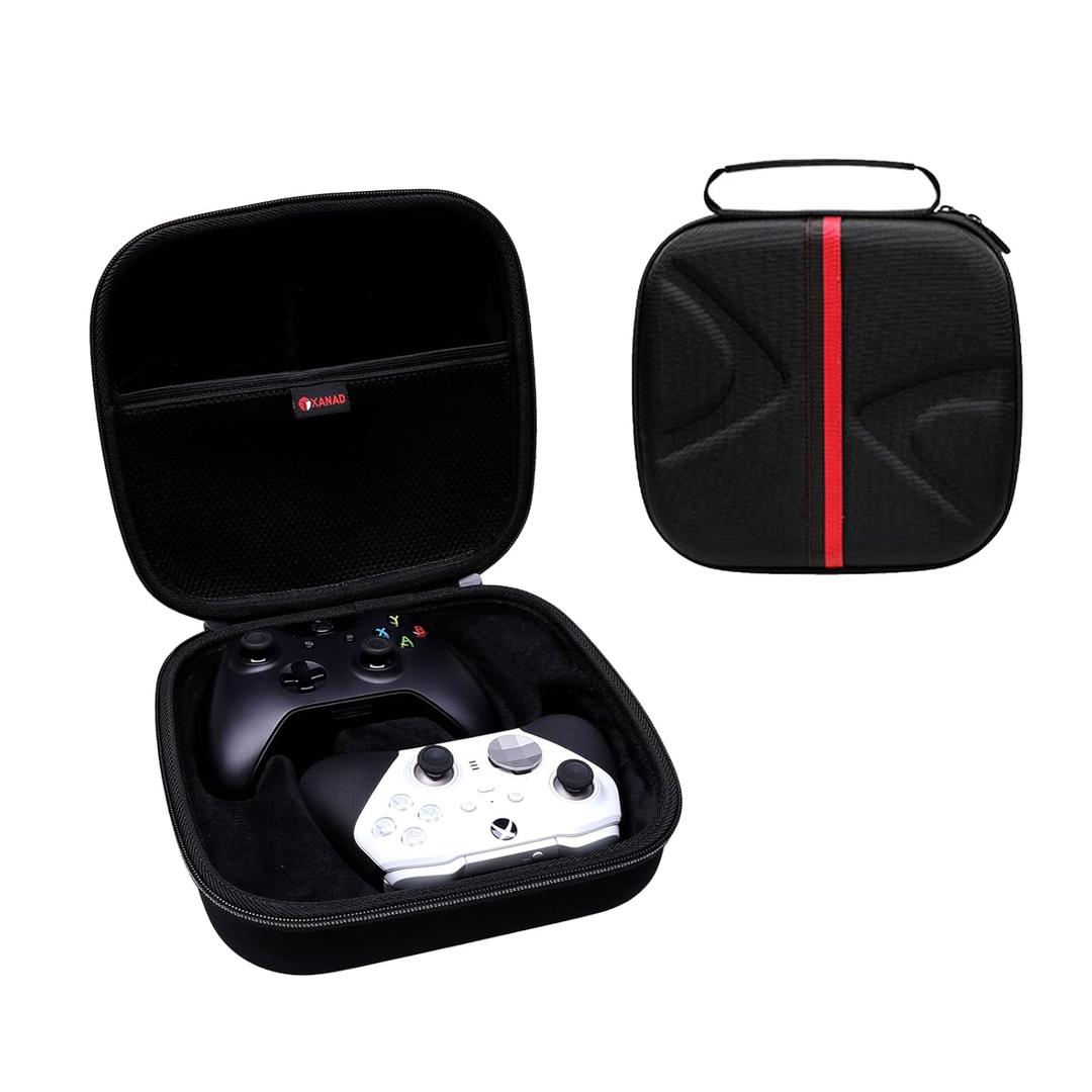 XANAD 2-in-1 Controller Case for Xbox/Playstation/Nintendo Switch/PowerA/ELISWEEN/GameSir/Diswoe/TIANHOO Wireless Controller - Hard Travel Protective Carrying Storage Bag(Black) (Medium)