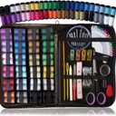 ARTIKA Sewing Kit for Adults and Kids (119 PCS) - Small Beginner Set w/Multicolor Thread, Needles, Scissors, Thimble & Clips - Emergency Repair and Travel Kits - Sewing Accessories and Supplies