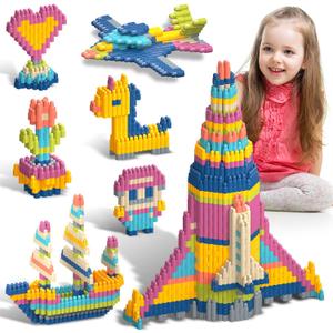 Tigerhu Kids 1120pcs Building Blocks Set Educational STEM Building Toy, Construction Block Toys Set Learning Playset Kit for Boys Girls, Child Brain Development Preschool Kindergarten Toy Age 3+