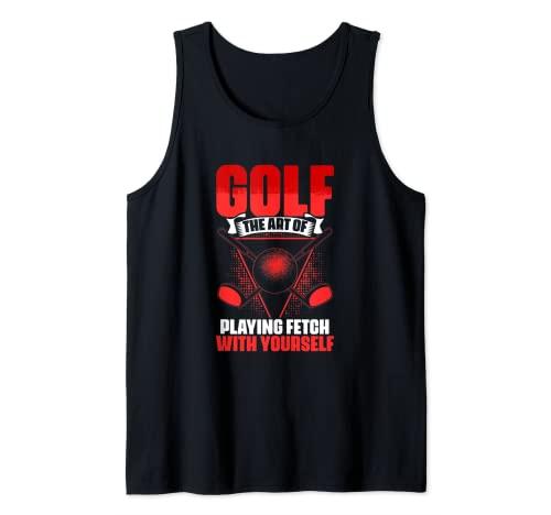 Golf Playing Fetch - Golf Player Golfing Golfer Tank Top Medium