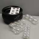 3 Sets Halloween Decorations Indoor, DIY Witches Bubbling Cauldron Set with Light, Halloween Party Decor Black Witch Plastic Cauldron Decorations for Kitchen Room Party Table, 3 Sizes