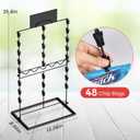 TJ.MOREE Chip Rack Display Stand, Chip Bag Holder for Party Display 3-Row 48 Clips Countertop Snack Hanger, Snack Retail Display Rack for Party, Concession