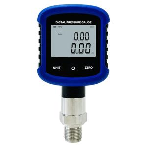 High Precision Digital Hydraulic Industrial Pressure Gauge 0.2% FS Accuracy Air Manometer 1/4 Inch NPT Thread, Battery Powered, Bluetooth Connection and 330 Rotation (3600psi), Blue