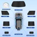 8PCS Window Shades for Ford Bronco(2021-2025) Accessories Full Coverage Sun Shade for Side Windows, Rear Triangular & Windshield UV Protection & Privacy for Camping, Napping, Relaxing