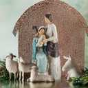 Holy Family Figure 8 Inch Christmas Catholic Holy Family Figurine Mary Jesus Joseph Nativity Scene Statue, Religious Gift, Table Decor Christmas Display