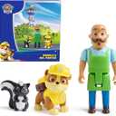 Paw Patrol Rubble & Mr. Porter Figure Pack with Skunk Toy Figure, Kids Toys for Boys & Girls Ages 3 and Up