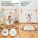 5-in-1 Baby and Toddler Foldable Swing Set with Stand, Classic Swing, Swing-Seat, Baby Jumper, Hammock, Play Tent