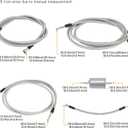Flexible Stainless Steel Braided Fuel Line Kit Compatible with Chevy Silverado 1500 2500 HD 3500 99-03 For GMC Sierra 1500 2500 HD 3500 99-03 Replace 819-840, 15043857, 15765803