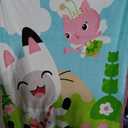 Gabby's Dollhouse "Flowery Fun" Kids 46" x 60" Throw Blanket 