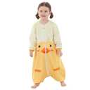 MICHLEY Baby Sleeping Bag Sack Long Sleeve with Feet Winter Swaddle Wearable Blanket for Boys Girls,Duck,1-3Years